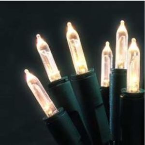 Konstsmide - LED Minilichterkette, 50 warm weiße Dioden, 230V, Innen, grünes Kabel ; 6303-100