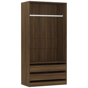 vidaXL Kleiderschrank Braun Eiche-Optik 100x50x200 cm Holzwerkstoff