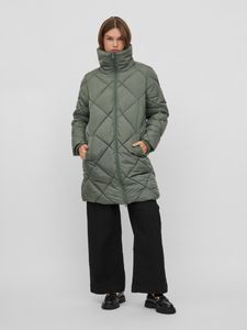 Dlhá páperová bunda Teplý prešívaný zimný kabát bez kapucne Blouson VIADAYA | 34