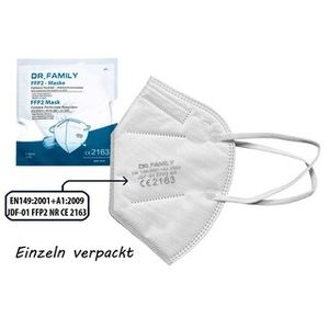 Dr.Family FFP2 50er Set Atemschutzmaske 5 Lagig Mundschutz Maske Mund Nasen Schutz CE 2163 Zertifikat