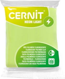 Cernit Polymer Clay Neon Light Polymer-Ton Yellow 56 g
