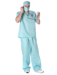 Chirurg Kostüm OP-Arzt hellblau
