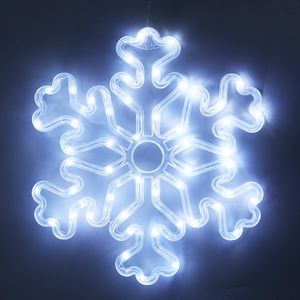 LED Schneeflocke Lichter Weihnachtsbeleuchtung Weihnachtsdeko Batteriebetrieben für Weihnachten Fenster Wand Party Deko, Weiß
