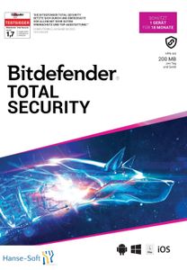Bitdefender Total Security 2024 inkl. 200MB VPN, 1 Gerät, 18 Monate, Download