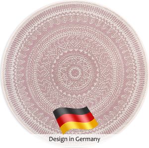In- & Outdoor Teppich Rund FINN Rosé, Ø120 cm