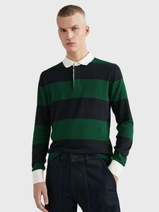 Sweter męski Tommy Hilfiger Striped Knitted Rugby cienki polo M