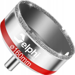 DELPHI diamantová píla ⌀ 160 mm - diamantová zrnitosť 3-4 mm, pozinkovaný hrot na glazované keramické obkladačky