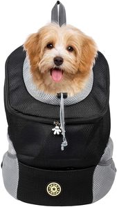 Transporttasche Rucksack für Hund (L) Schwarz