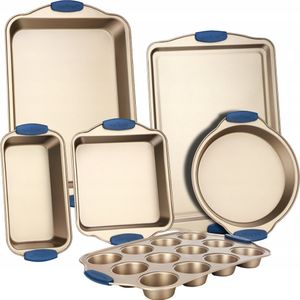 NutriChef 6 Teiliges Backformen Set – Backform Set für Süßes als Kuchenform Set oder Salziges wie Lasagne. Antihaftbeschichtete Baking Set aus Karbons