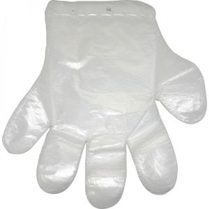 jameitop® 100er Pack Einweghandschuhe Plastik Kunststoff Handschuhe Dieselhandschuhe zum Tanken