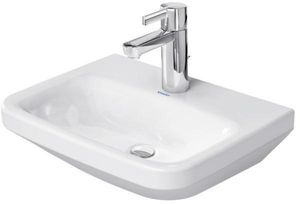 Duravit Handwaschbecken DURASTYLE ohne Überlauf, mit Hahnlochbank, 450 x 335 mm, 1 Hahnloch weiß