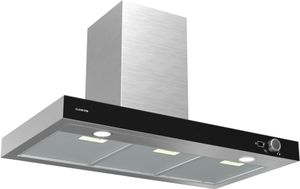 Klarstein AirNova - 90 cm nástenný digestor, prietok vzduchu 620 m³/h, energetická účinnosť A++, LED 6500 K, tichý chod 49 dB, recirkulácia a odsávanie vzduchu, ušľachtilá oceľ, tlačidlá