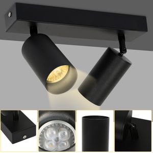 Yakimz LED Deckenstrahler Deckenspots Deckenleuchte Wand-Lampe Deckenspot schwenkbar 2-flammig