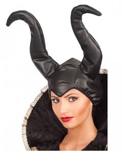 Schwarze Malefica Kostüm-Hörner für Dark Queen Kostüme