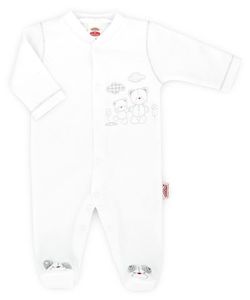 Baby Jungen Mädchen Strampler Schlafanzug Einteiler Gr. 56 Bärchen