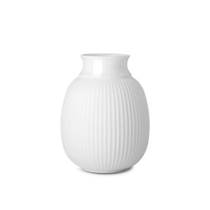 Lyngby Porcelæn Curve Vase Höhe 17,5 cm weiß