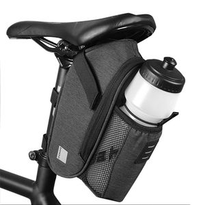 Fahrradsatteltasche mit Wasserflaschentasche Wasserdichte Fahrradsitztasche Reflektierende Fahrrad-Ruecksatteltasche mit Wasserkocher-Tasche Hecktasche mit grosser Kapazitaet MTB-Rennradtasche
