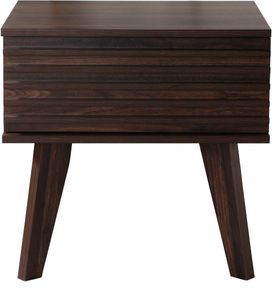 Nachttisch mit 1 Schublade, Fronten in laminiertem Holz-Effekt H49,5 cm - FRIBOURG
