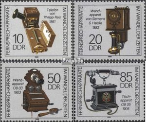 Briefmarken DDR 1989 Mi 3226-3229 (kompl.Ausgabe) postfrisch Fernsprechapparate im Wandel der Zeiten