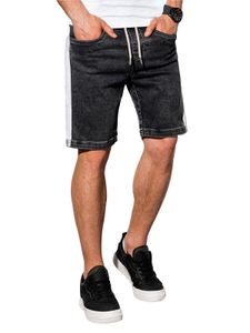 Ombre Herren Jeans Chino Shorts Kurzhose Kurze Hose Bermuda Slim Fit Sommer Freizeit Sport 3 Farben S-XXL W221 Schwarz XL
