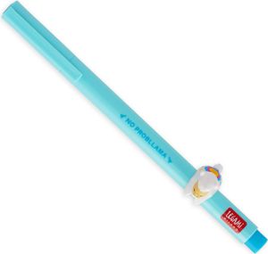 Legami - Gelschreiber mit dekorativem Tier - Lovely Friends, Bunny-Thema, nicht rollend, schwarze Tinte, entfernbares und wieder kombinierbares Tier, 0,5 mm Spitze