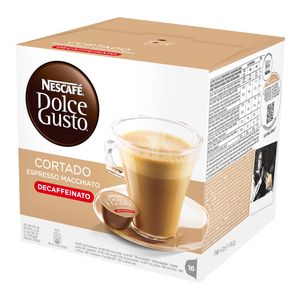 Nescafé Dolce Gusto Espresso Cortado Decaffeinato, Entkoffeiniert, Kaffee, Kaffeekapsel, 16 Kapseln