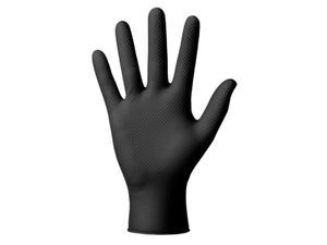 Ochranné nitrilové rukavice Mercator GOGRIP černé 50ks velikost XL