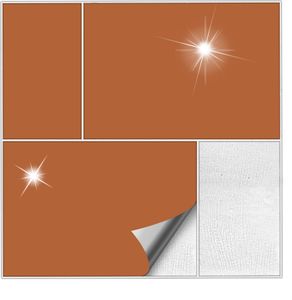 Fliesenaufkleber  Für Bad, Küche etc Haselnussbaun 83 glänzend 15 x 20 cm 10 Stück