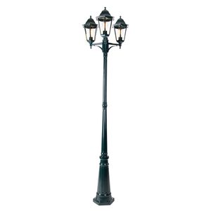 QAZQA - Klassisch I Antik Rustikale Außenlaterne dunkelgrün 3-Licht IP44 - New Orleans I Außenbeleuchtung - Aluminium Länglich - LED geeignet E27