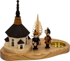 Knuth Neuber Teelichthalter, Modell:Kirche und Laternenkinder natur