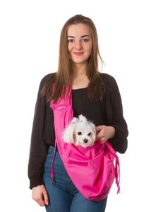 Tragetuch Hund, Katze Haustier Hand Schleuderträger Schultertasche Fronttasche hundetragebeutel Rosa Hobbydog