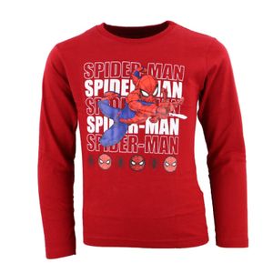 Marvel Spiderman langarm Kinder T-Shirt – Rot / 110