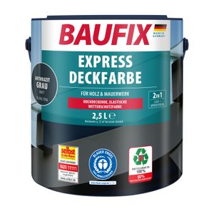 BAUFIX Express Deckfarbe anthrazitgrau matt, 2.5 Liter, Wetterschutzfarbe