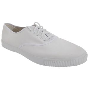 Unisex plátěné šněrovací tenisky Dek, bílé DF884 (41 EU) (White)