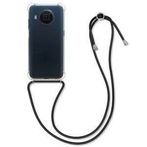 kwmobile Necklace Case kompatibel mit Nokia X20 / X10 Hülle - Silikon Cover mit Handykette - Band Handyhülle Transparent
