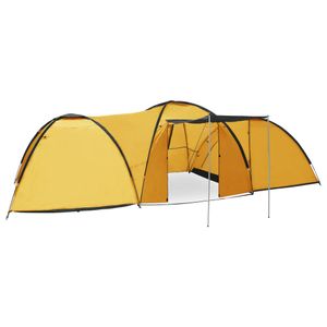 XXL Campingzelt 8 Personen gelb | regenfest & atmungsaktiv | Familienzelt Gruppenzelt Kuppelzelt Zelt Camping Outdoor Zelten