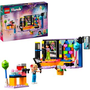 LEGO Friends Karaoke-Party, Musik-Spielzeug für Mädchen und Jungen ab 6 Jahren, die gern singen, Mini-Puppen-Set mit den Figuren Liann und Nova sowie einem Gecko, Geschenk für Kinder 42610