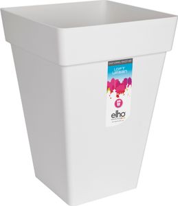 elho loft urban Eckig Hoch 30 Übertopf - weiss
