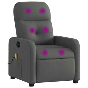 vidaXL Massagesessel Dunkelgrau Stoff