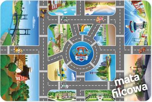 Nickelodeon Filcová podložka, Paw Patrol, Mesto, 100x150cm