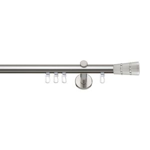 SN Deco - Innenlaufgarnitur Rennes, 19 mm, 1-Lauf, edelstahl optik, 300 cm (2x150 cm inkl. Verbinder)