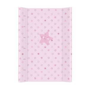 Wickelauflage hart 70 cm - Sterne rosa