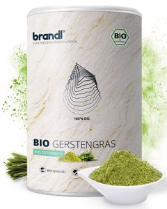 Gerstengras-Pulver in Rohkost-Qualität aus Österreich und abgefüllt in Deutschland | Optimal für Sportler by brandl®