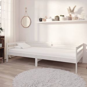 Maison Exclusive Denní postel s matrací 90 x 200 cm bílá masivní borové dřevo