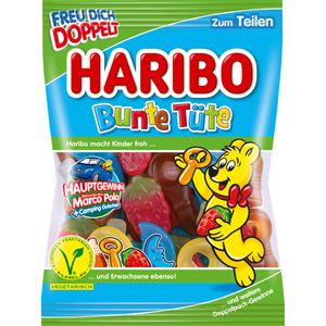Haribo Bunte Tüte Fruchtgummi Mischung mit Colageschmack 175g