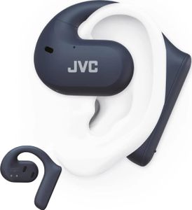 Bezdrôtové športové slúchadlá JVC 27h na batériu, zvuk, slúchadlá s otvoreným uchom, vodotesné IPX4, Dual Micro, beh, bežecké slúchadlá - HA-NP35T-A, modré