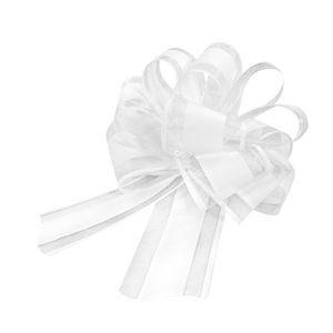 Oblique Unique Geschenkschleife Deko Schleife für Geschenke Tüten Zuckertüte Weihnachten Geschenkdeko - weiß