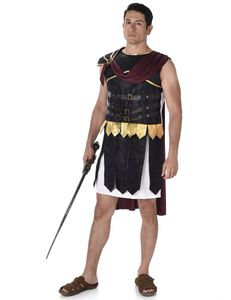 Römer-Herrenkostüm Gladiator schwarz