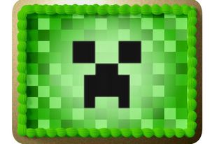 Essbar Minecraft Pixel TNT Tortenaufleger Torte Tortenbild Zuckerbild Game Premium 0,6mm
