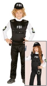 FBI Agent Kostüm für Kinder, Größe:140/146